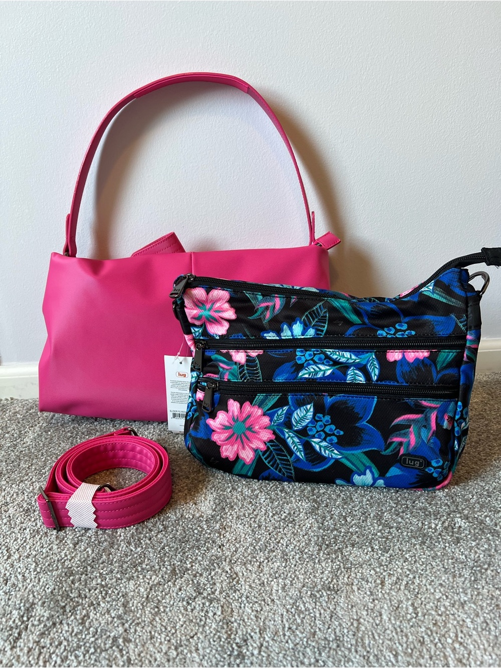 Lug half plunge pink and freestyle slider in resort black